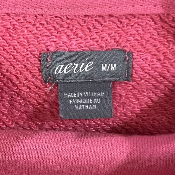 Aerie Womens Size Medium Pink Cowl Neck Oversized Sweatshirt - Picture 4 of 4